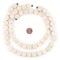 The Bead Chest Cream Circular Natural Wood Beads (15x15mm): Organic Eco-Friendly Wooden Bead Strand for DIY Jewelry, Crafts, Necklace and Bracelet Making